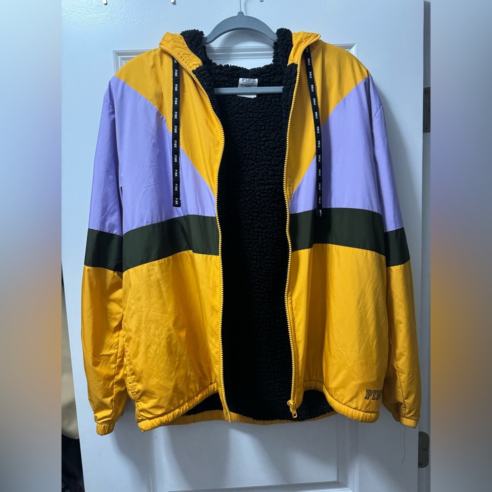 Rare Victoria's Secret PINK Retro Fleece Lined, Zip Up Hoodie